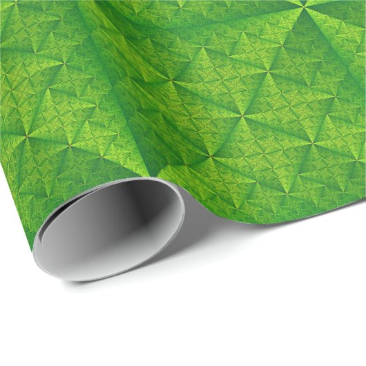 Satingrün Geschenkpapier (Rolleneckpunkt)
