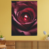 Satinheart Rouge – Gemstone Rose Canvas Leinwanddruck (Insitu (Wohnzimmer))