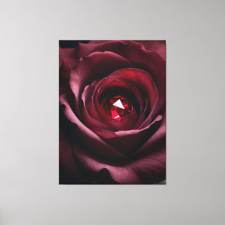 Satinheart Rouge – Gemstone Rose Canvas Leinwanddruck