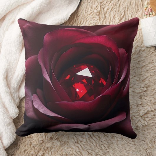 Satinheart Rouge – Ruby Rose Pillow Kissen (Decke)