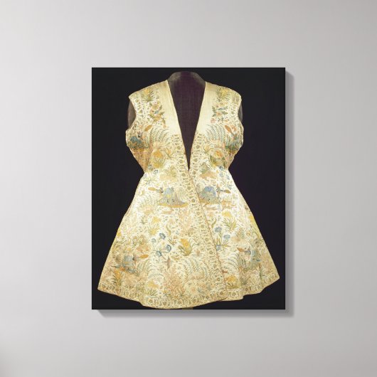 Satinjagdkittel bestickt mit Seide in Leinwanddruck (Vorderseite)