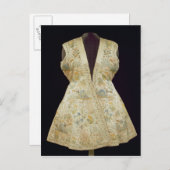 Satinjagdkittel bestickt mit Seide in Postkarte (Vorne/Hinten)