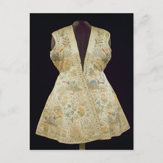 Satinjagdkittel bestickt mit Seide in Postkarte (Vorderseite)