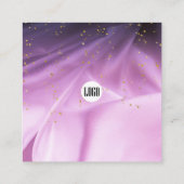 Satinlavender rosa Glitzer Dankeschön Karte (Rückseite)