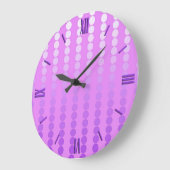 Satinpunkte - Orchideenfarben Große Wanduhr (Winkel)