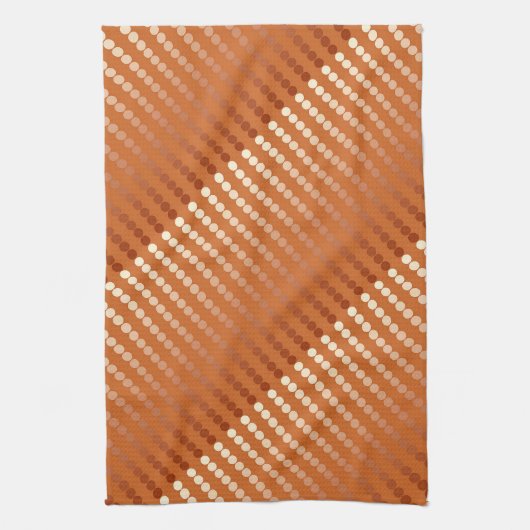 Satinpunkte - Rost und Kupfer Geschirrtuch (Vertikal)