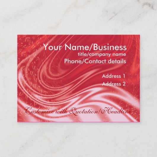 SatinSwirls Business Card Visitenkarte (Vorderseite)