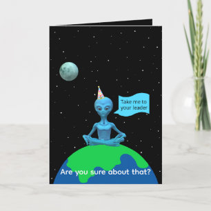 Satire Alien Birthday Card by Jo Images Karte