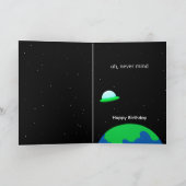 Satire Alien Birthday Card by Jo Images Karte (Innenseite)