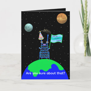 Satire Alien Birthday Card by Jo Images Karte