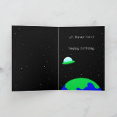Satire Alien Happy Birthday Card by Jo Images Karte (Innenseite)