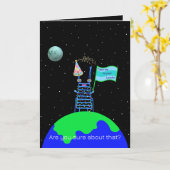 Satire Alien Happy Birthday Card by Jo Images Karte (Gelbe Blume)