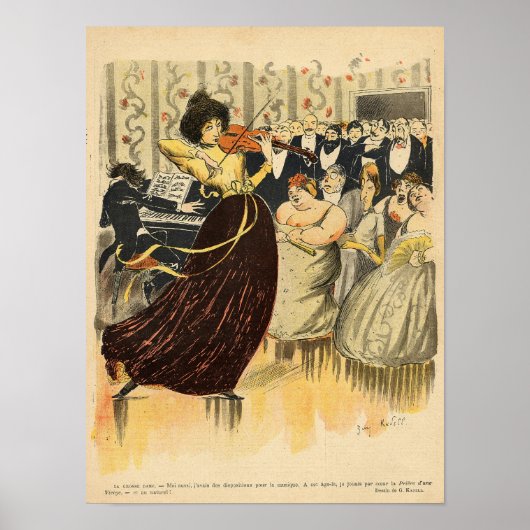 Satire eines Salon-musikalischen Abends Poster (Vorne)