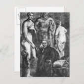 Satireportrait von Laurence Sterne, c.1761 Postkarte (Vorne/Hinten)