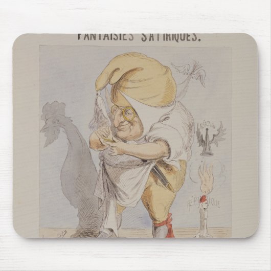 Satirical Fantasien, Karikatur von Adolphe Mousepad (Vorne)