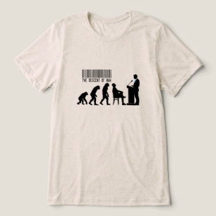 Satirische blaue Silhouette eines Politikers  Tri-Blend Shirt