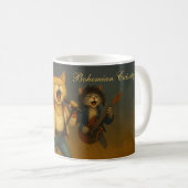 Satirische Bohemische Catsody Rocking Cats Kaffee  Kaffeetasse (VorderseiteRechts)