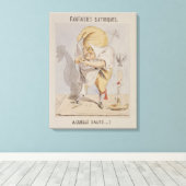 Satirische Fantasien, Karikatur von Adolphe Leinwanddruck (Insitu (Holzboden))