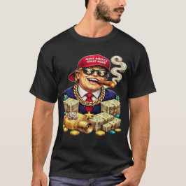 Satirischer MAGA-Milliardärs-Carton — Retro-Pop-Ar T-Shirt