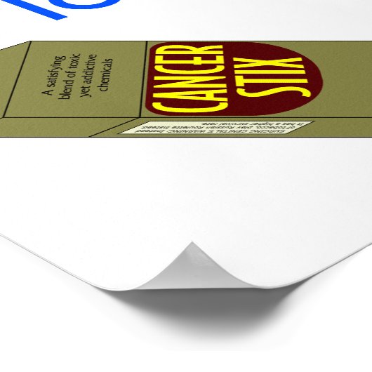 Satirisches Anti-Raucher-Poster Poster (Ecke)