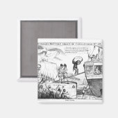 Satirisches Cartoon über den Staat Irlands Magnet (Vorderseite/Rückseite)