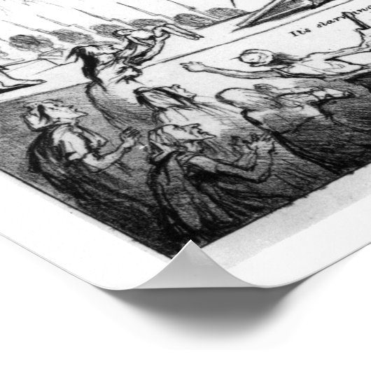 Satirisches Cartoon über den Staat Irlands Poster (Ecke)