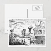 Satirisches Cartoon über den Staat Irlands Postkarte (Vorne/Hinten)