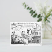 Satirisches Cartoon über den Staat Irlands Postkarte (Stehend Vorderseite)