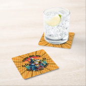 Satisfy | Trade motivation | Fantasy Design Comic Rechteckiger Pappuntersetzer (Vor Ort)