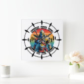 Satisfy | Trade motivation | Fantasy Design Quadratische Wanduhr (Zuhause)