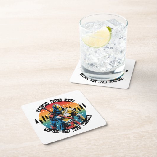 Satisfy | Trade motivation | Fantasy Design Rechteckiger Pappuntersetzer (Vor Ort)