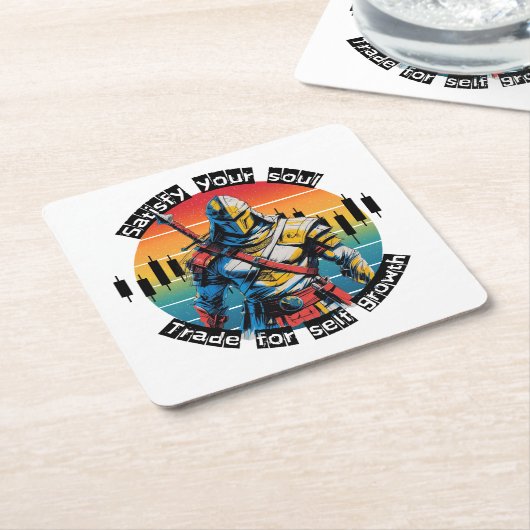 Satisfy | Trade motivation | Fantasy Design Rechteckiger Pappuntersetzer (angewinkelt)