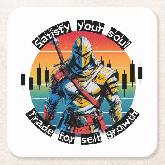 Satisfy | Trade motivation | Fantasy Design Rechteckiger Pappuntersetzer (Vorderseite)