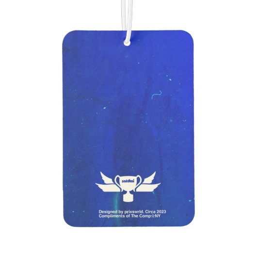 Satomi-Motorsport "𝙬 𝙚 𝙚 𝙢 𝙥 2 BLAU" Autolufterfrischer (Rückseite)