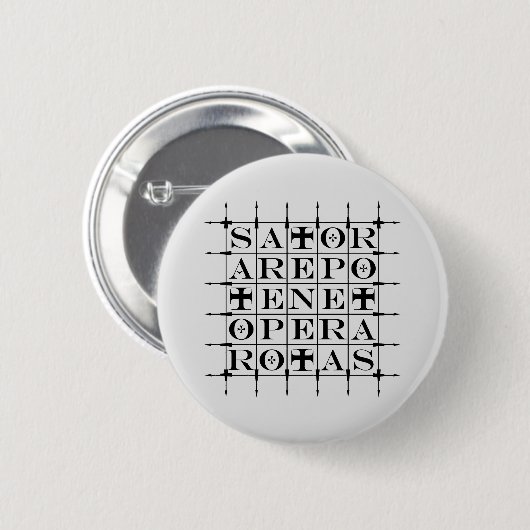 SATOR-Platz [SCHWARZ] Button (Vorne & Hinten)