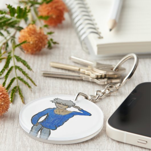 Satoru Gojo zeichnend Schlüsselanhänger (Vorderseite rechts)
