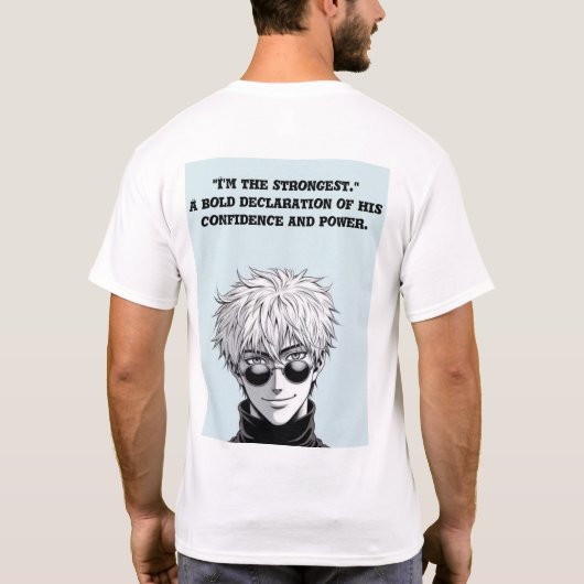 "Satorus Supremacy" "nur Gojo vibes" T-Shirt (Rückseite)