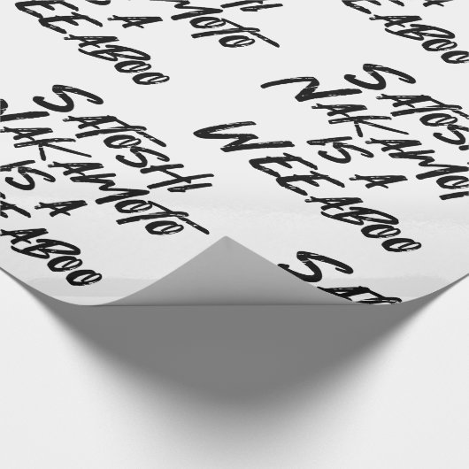 SATOSHI NAKAMOTO IST EINE WOCHE GESCHENKPAPIER (Ecke)