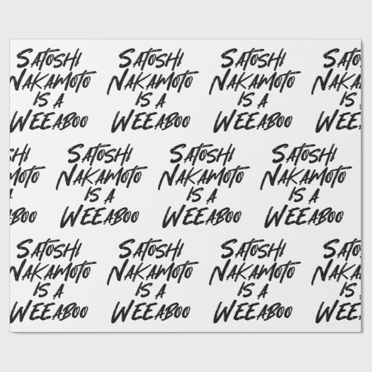 SATOSHI NAKAMOTO IST EINE WOCHE GESCHENKPAPIER (Flach)