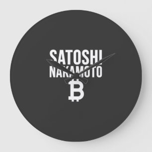 Satoshi Nakamoto White Edition Große Wanduhr