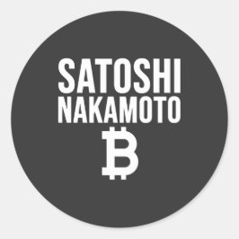Satoshi Nakamoto White Edition Runder Aufkleber