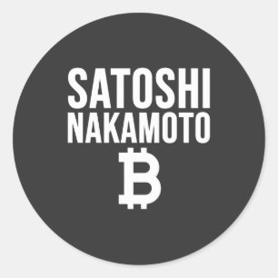 Satoshi Nakamoto White Edition Runder Aufkleber