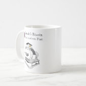 Satoshis Bitcoin Postmoderne Fiat Kaffeetasse (Vorderseite Links)