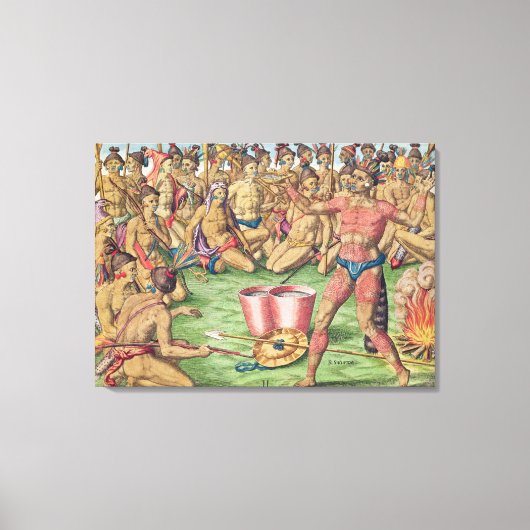 Satoutiona bereitet sich auf den Kampf vor Leinwanddruck (Vorderseite)