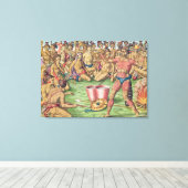 Satoutiona bereitet sich auf den Kampf vor Leinwanddruck (Insitu (Holzboden))