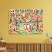 Satoutiona bereitet sich auf den Kampf vor Leinwanddruck (Insitu (Wohnzimmer))