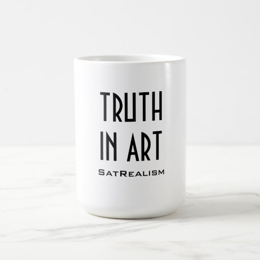 SatRealism WAHRHEIT in der KUNST-Tasse Kaffeetasse (Mittel)