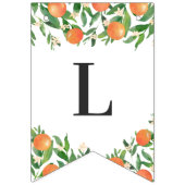 Satsuma Charcoal Main Squeeze Citrus Brautparty Wimpelkette (Zweite Fahne)