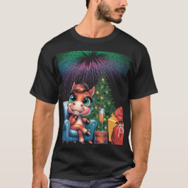 Sattel auf für Magie! Süßes Pferd Neujahr 2026 T-S T-Shirt