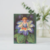 Sattel: Blume Cherub Aster Postkarte (Stehend Vorderseite)